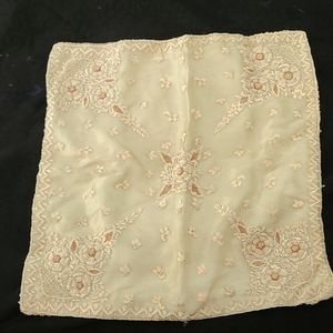 Vintage beaded pillow case